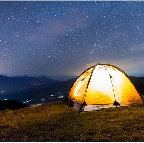 Xtraworks Solar LED Campinglamp - IPX45 - USB-lader & powerbank - mat zwart