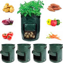 2 STUKS Aardappelplantzak met Luchtcirculatie en Waterafvoer-plantzak voor het kweken van groenten & fruit. 35x50cm Groen