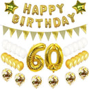 56 delig latex ballonnen versiering - Thema: 60 jaar - Kleur goud