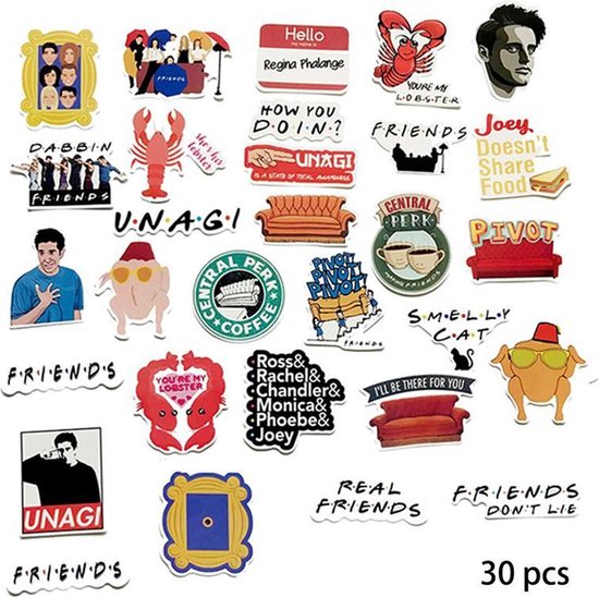 70 delig - verjaardagset - Thema: FRIENDS - Versiering voor feestjes, verjaardag - feestdecoratie