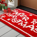 2 stuks Luxe Kerst Vloerkleed – Merry Christmas Design – Antislip, Zacht en Waterabsorberend - 40x60 cm