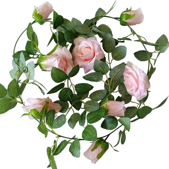 Klimop Slinger met Rozen - 2 Stuks, 2m - Roze Decoratie