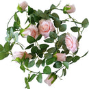 Klimop Slinger met Rozen - 2 Stuks, 2m - Roze Decoratie