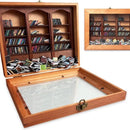 Angst Boekenplank – Houten Miniatuur Display (10×12×7 cm)