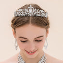 Betoverende Diadeem Kroon met Zijdelingse Kammen - Schitterend Accessoire voor Speciale Gelegenheden-zilver