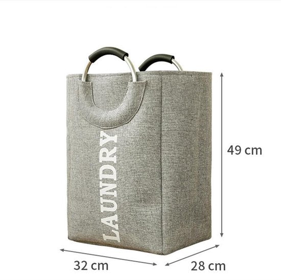 TDR - opvouwbare hand geweven Oxford stoffen wasmand - 42 liter - Grijs