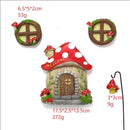 4-delige lichtgevende spookpaddestoelhuis set