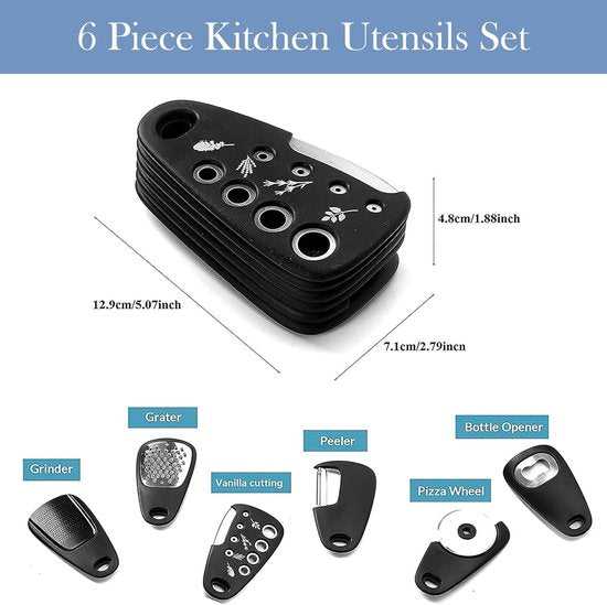 6-in-1 Keukenhulpen Set – Compact, Functioneel en Innovatief