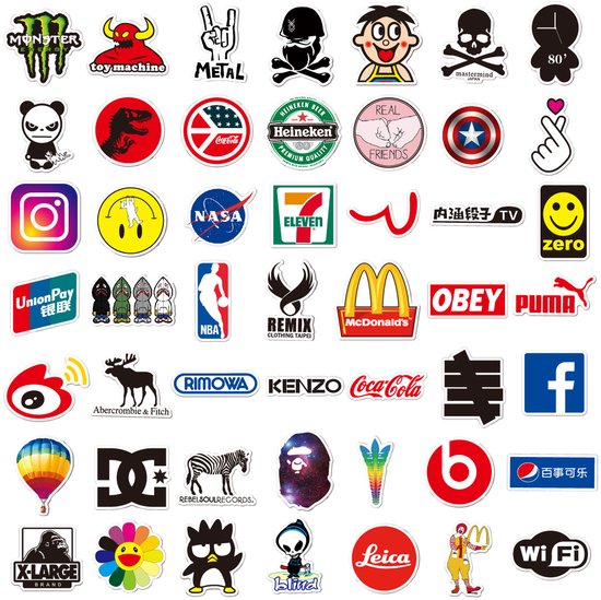 200 stuks - hoogwaardige kwaliteit graffitistickers - waterdicht en weerbestendig - voor laptops, koffers, koelkasten, kleerkasten - waterdicht en weerbestendig