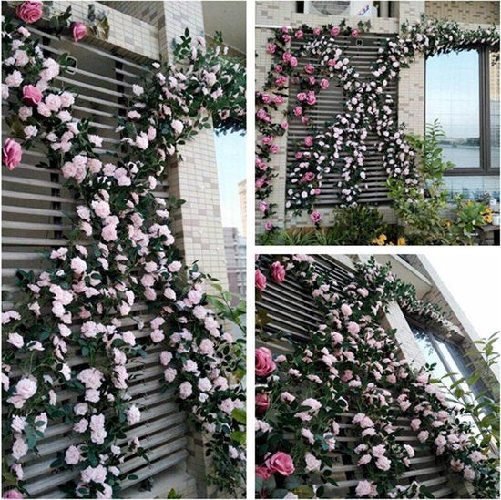 2 Stuks Klimop Slinger-Simulatie rose vine paars
