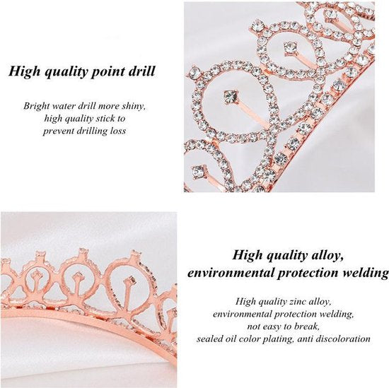 TDR - Verjaardag Sjerp en Tiara - Met text "Birthday  Girl "  rose goud