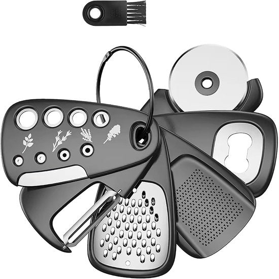 6-in-1 Keukenhulpen Set – Compact, Functioneel en Innovatief