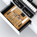 Ruimtebesparende Bamboe Bestekbak - Uitschuifbaar van 5 naar