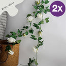 Rozen Slinger 2 Stuks - Kunstbloemen Balkon Decoratie 145cm