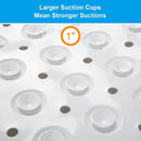 Antislip PVC Badmat met Zuignappen 100x40CM - Wit