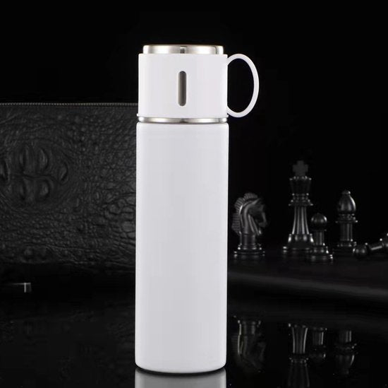 TDR - Thermosfles - RVS - grote capaciteit - 580 ml  wit