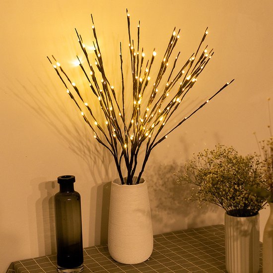 Elegante Wilgentaklamp met USB - 70 cm - 60 Warm Witte LED's