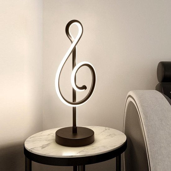 Xtraworks-Minimalistische Bureaulamp Muzieknoot Zwart