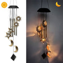 Zonne-maanwindgong met ronde buis Zon, maan en sterwindgong