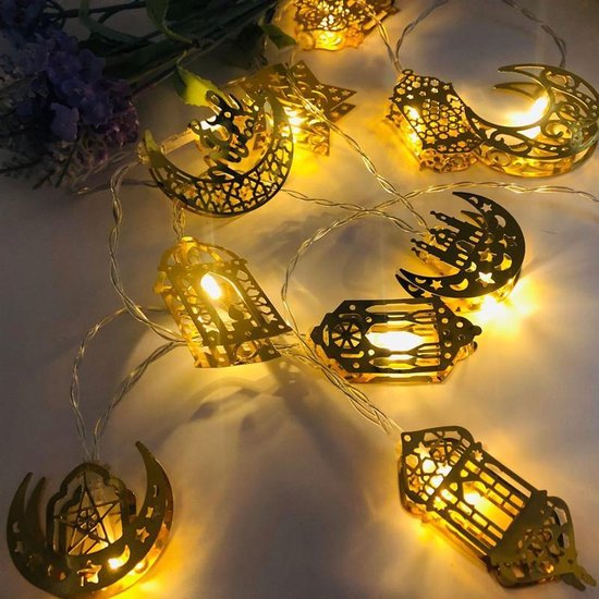 Eid Mubarak LED-verlichting - 10 lampjes - 1.65m