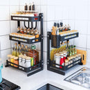 Multifunctioneel 2-laags Keukenrek - Zwart