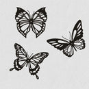 Metalen Vlinder Wanddecoratie 3-pack – Modern Zwart – Binnen & Buiten – 3D Effect – Uniek Design