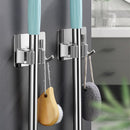 Unikorf 2 stuks RVS Bezem-/Mophouder - Zelfklevend