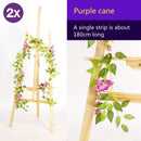 2stuks Gesimuleerde wisteria rank- kunstplanten slinger-Decoratieve plant voor diverse toepassingen-180cm- paars rood