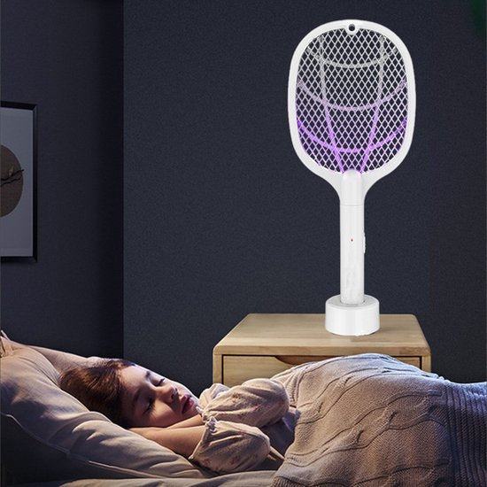 2 in 1 Elektrisch Oplaadbare vliegen / muggenmepper - UV-lamp - USB Oplaadbaar-hoogte 43.2cm