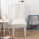 2 Stuks Stoelhoezen Eetkamerstoelen Stretch- imitatie leer-Waterdicht--cream