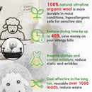 Unikorf 6-delige Wol Drogerballen, Grijs - 40% Sneller, Hypo