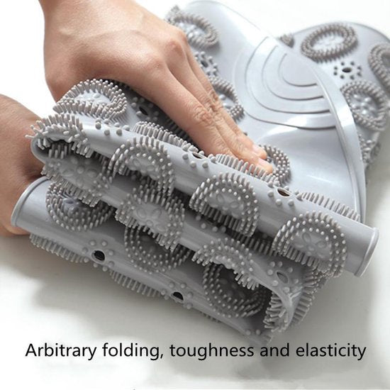 Antislip douchemat rond 55x55 cm grijs