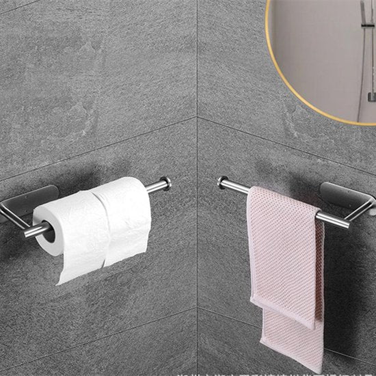 Ronde roestvrijstalen keukenpapierhouder met flexibele monta
