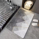 Luxueuze Antislip Badmat – Waterabsorberend & Snel Droog – Stijlvol Geometrisch Design – Veilig en Comfortabel – 60x90cm – Donkergrijs
