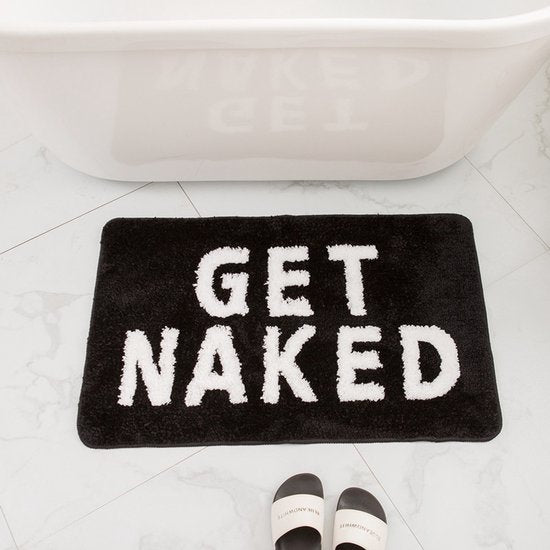 Luxe GET NAKED Antislip Badmat 50x80CM - Zwart