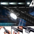 Xtraworks- Waterdichte USB oplaadbare Fietsverlichting-IPX4 waterdicht-voor en achter-zwart
