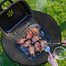 TDR - Tuin vloermat - Ideale mat voor onder de barbecue - Beschermt je terrastegels of gazon tegen hete kolen en vetvlekken - Rond 36 inch - Zwart