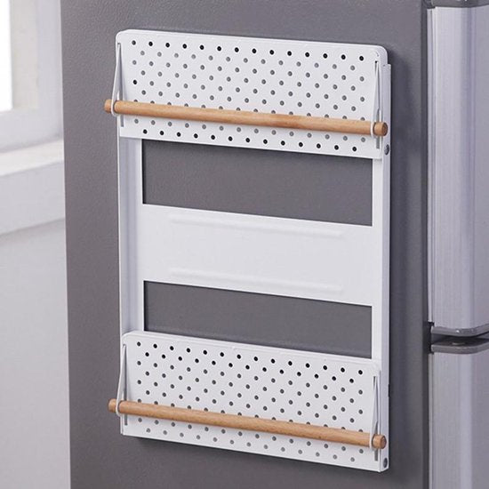 Multifunctioneel Magnetisch Keukenrek - 3 Lagen - Wit