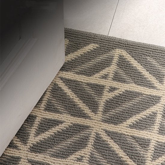 Antislip Deurmat Geometrisch 60x90 cm Wasbaar Grijs