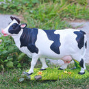 Levendig Koeienbeeldje van Synthetische Hars - Schattig Dieren Beeldhouwwerk voor Decoratie en Geschenken 22x8x17cm
