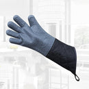 Unikorf 2 Paar Extra Lange Siliconen Ovenwanten - Grijs