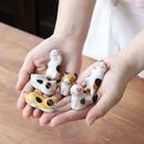 6x Keramische Kat Eetstokjeshouders – Vaatwasserbestendig