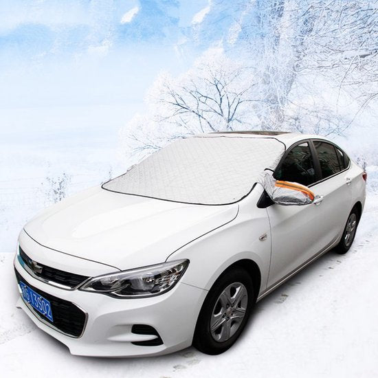 Auto Zonnescherm - Meerlaags Composietmateriaal - Water- en UV-afstotend - Dubbele Bevestiging - Maat: 165x143CM - Extra groot