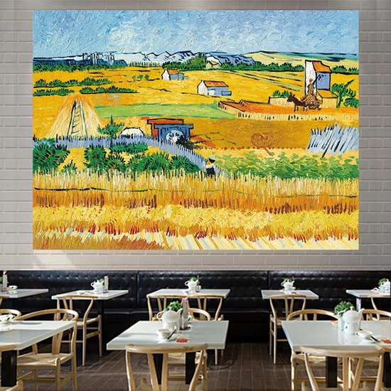 Vincent van Gogh De Oogst Wandposter 150x130CM