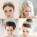 Betoverende Diadeem Kroon met Zijdelingse Kammen - Schitterend Accessoire voor Speciale Gelegenheden-zilver