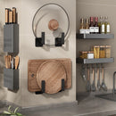 4x Multifunctionele Koolstofstalen Dekselhouder - Zwart