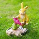 Solar Tuinlamp Konijn - Roze Verlichting met Zonnesensor