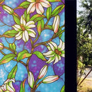 Milieuvriendelijke PVC Glasfolie - Leliebloemen - 90x200 cm