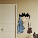 Bos Silhouette Sleutelrek – 5 Metalen Haken – Wandmontage