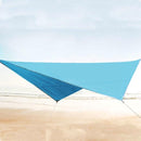 TDR - Outdoor Draagbaar Zonnescherm Met Opbergtas - Waterdicht - Tarps voor Kamperen 320 * 250cm - 3-4 Personen - Blauw
